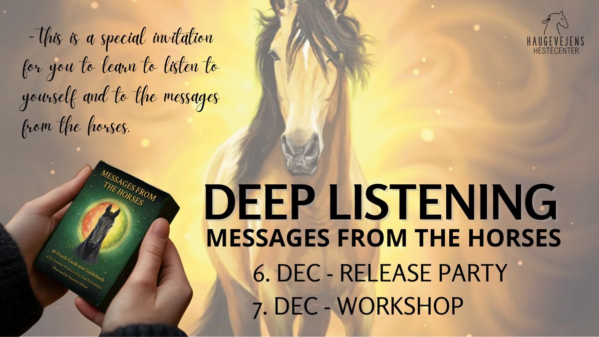 Workshop: DEEP LISTENING - if you want to go deeper