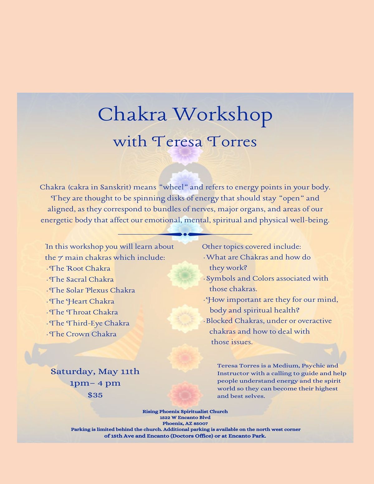 Chakra Workshop with Teresa Torres