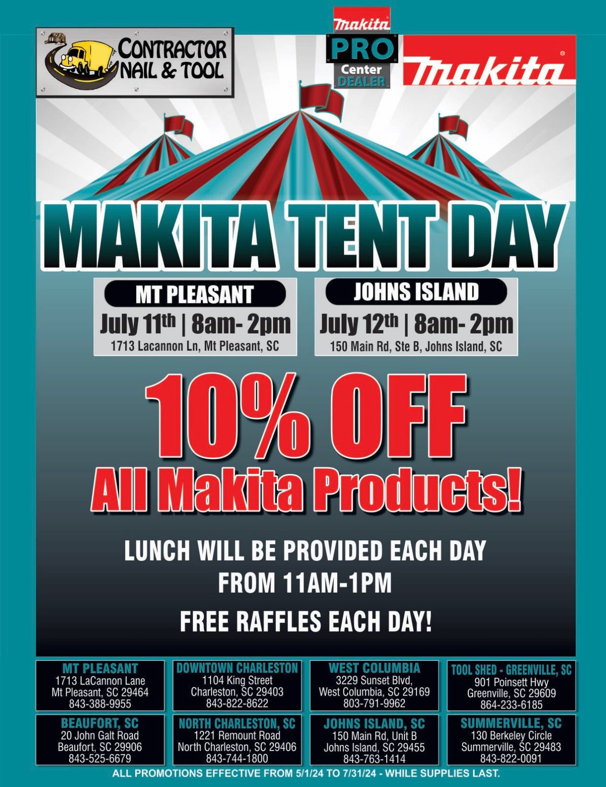 Makita Tent Day ? Mt. Pleasant Location 