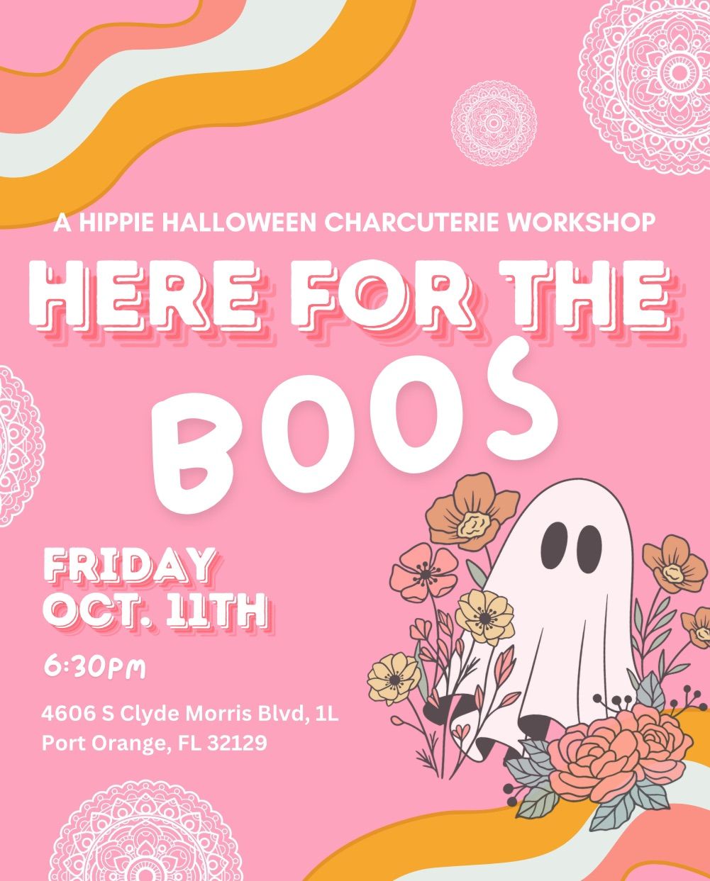 Hippie Halloween - Here for the Boos Charcuterie Workshop