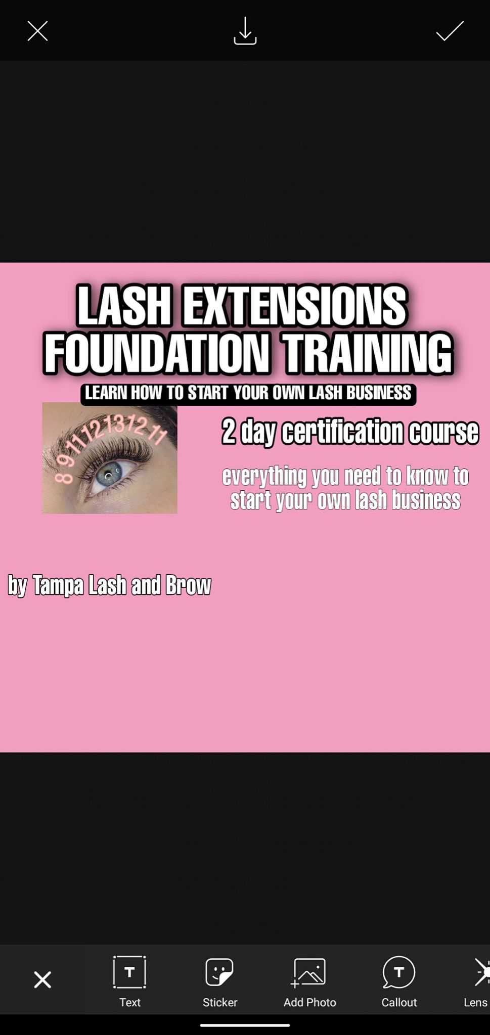 Lash Extensions Business Foundation Class