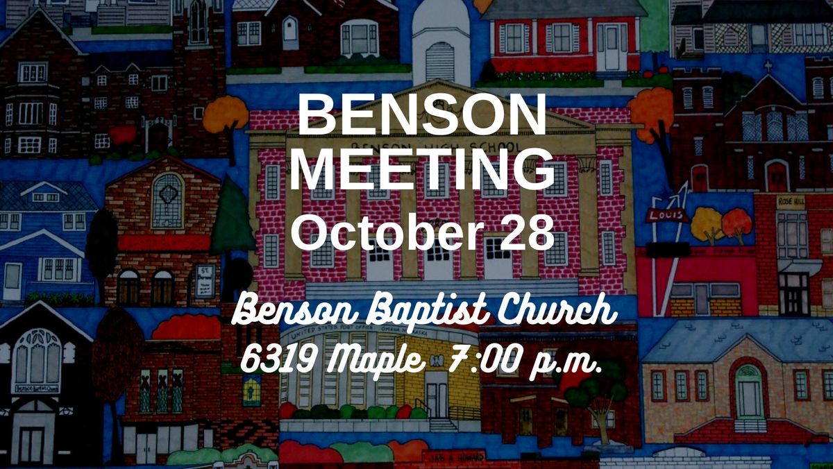 Benson Neighborhood Association Annual Meeting 