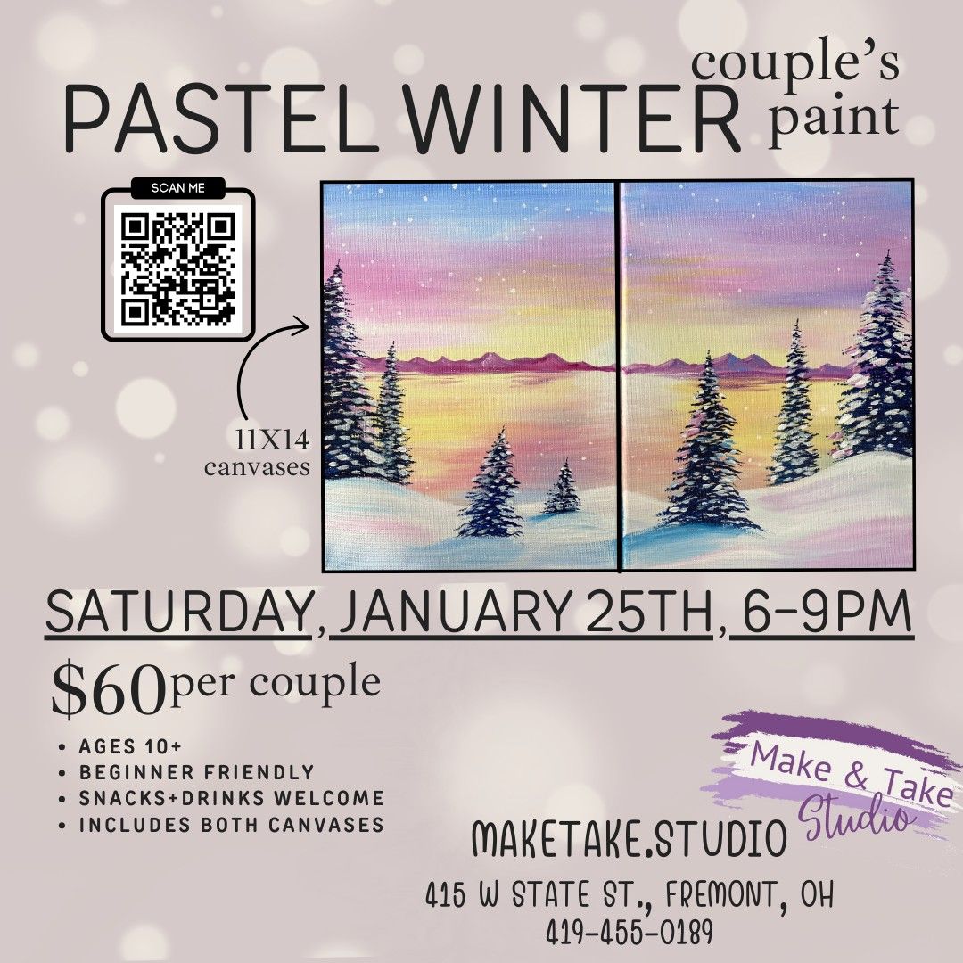 Pastel Winter- Couple's Paint