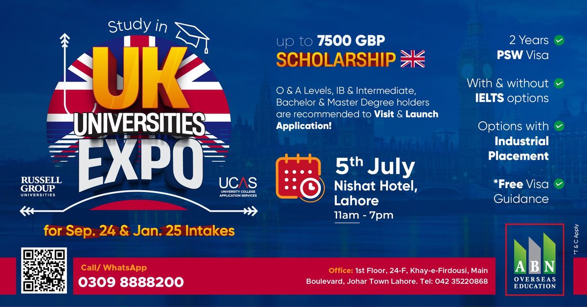 UK Universities Expo Nishat Hotel Lahore