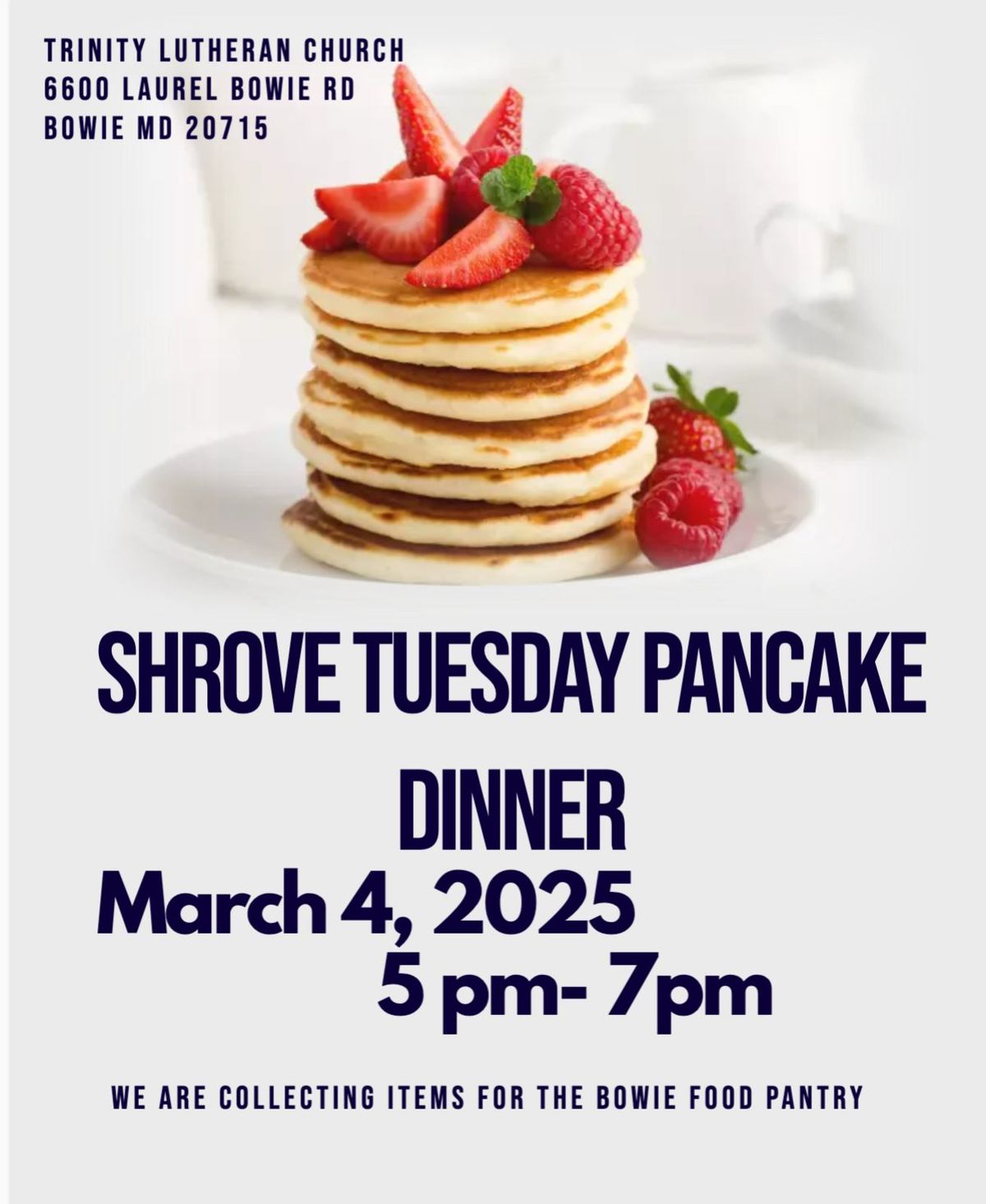 Shrove Tuesday Pancake Dinner