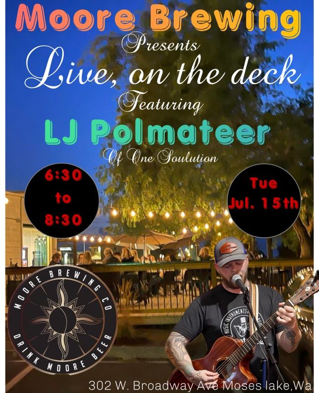 LJ Polmateer live on the deck @ Moore Brewing