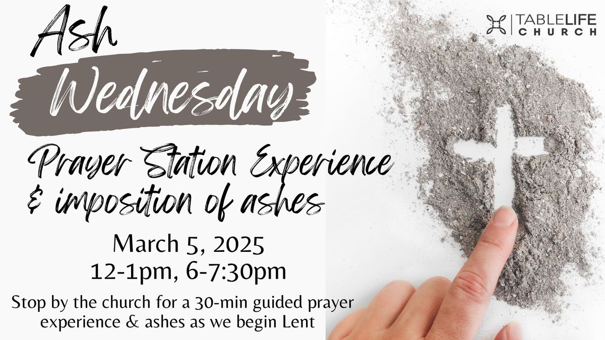 Ash Wednesday Prayer Station Experience