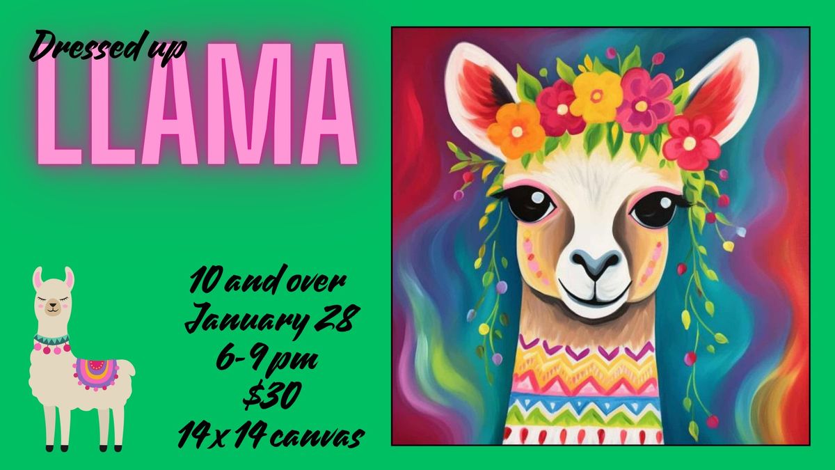 10 and over - Dressed up Llama