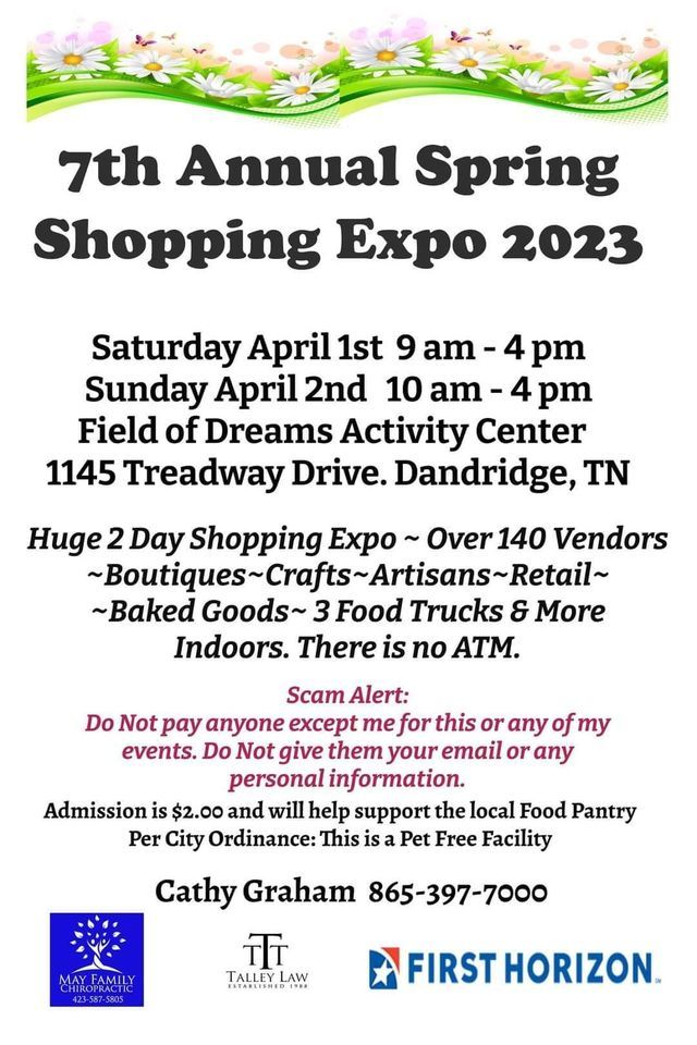 2023 Spring Shopping Expo, Field of Dreams Activity Center, Dandridge