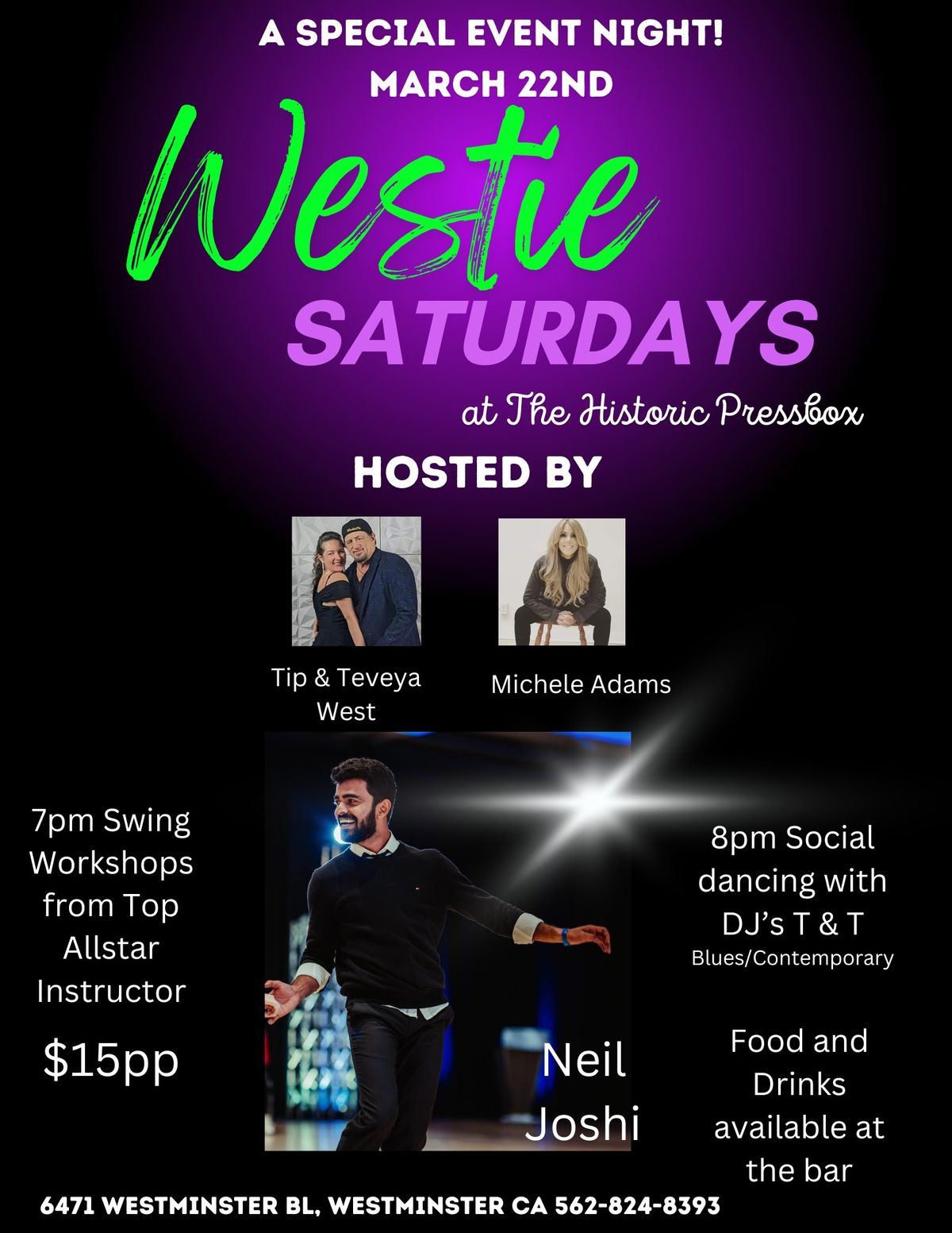 Westie Saturdays - March 22nd with Tip, Teveya, Michele and Neil Joshi!