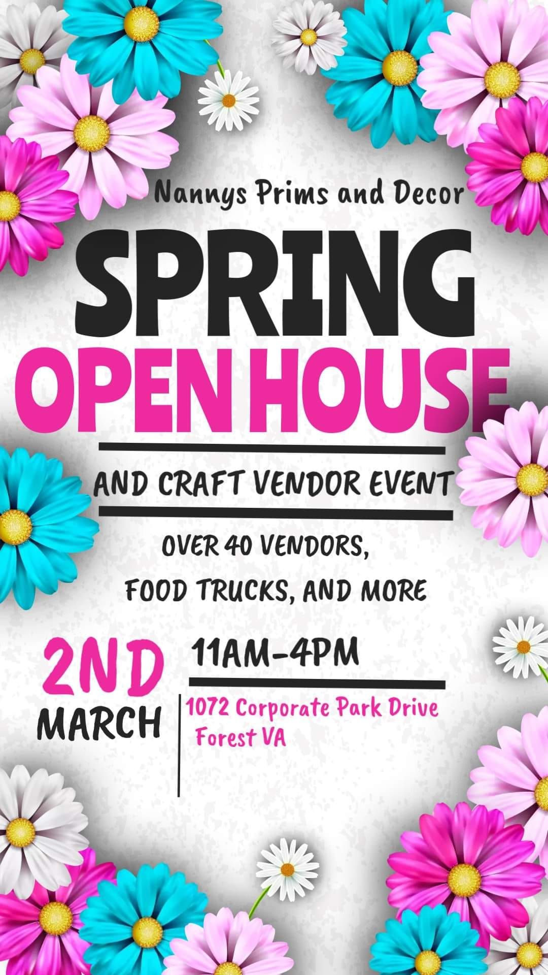 Nanny Prims Spring Open House and Craft Vendor Event