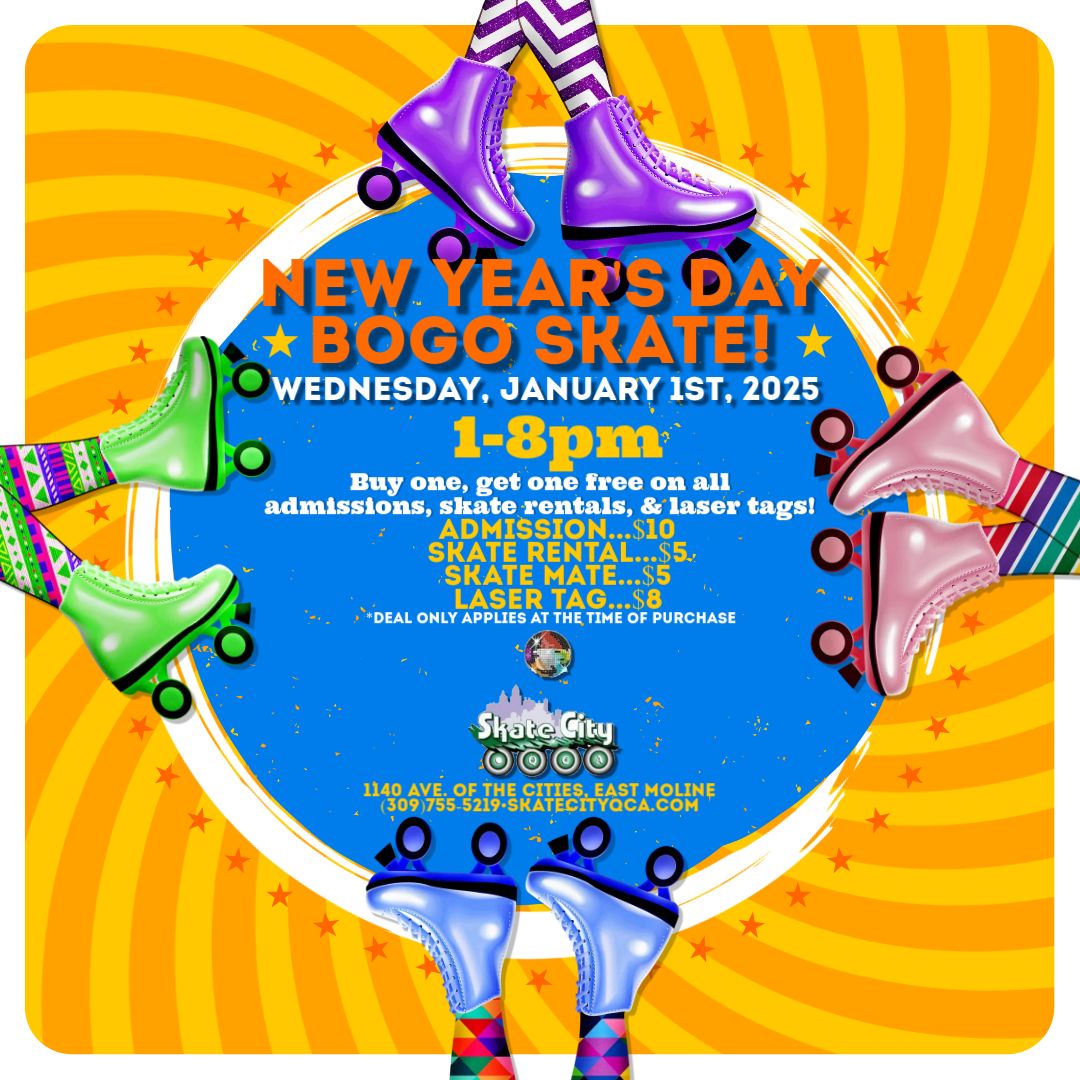 New Years Day BOGO Skate 1-8pm