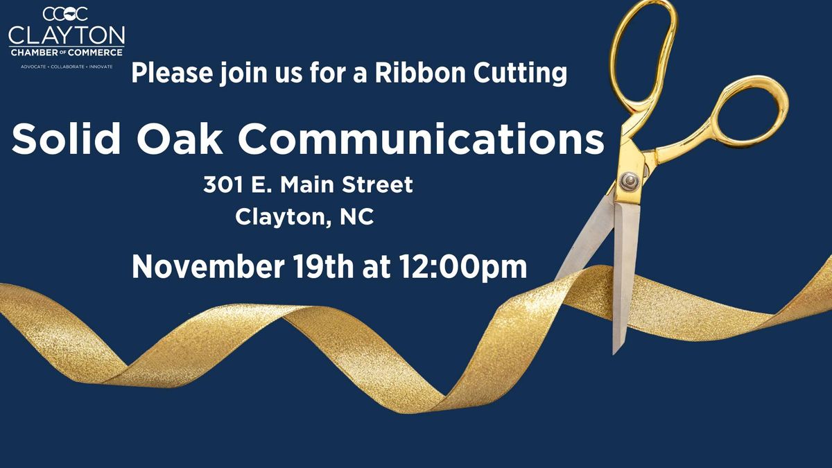 Ribbon Cutting - Solid Oak Communications