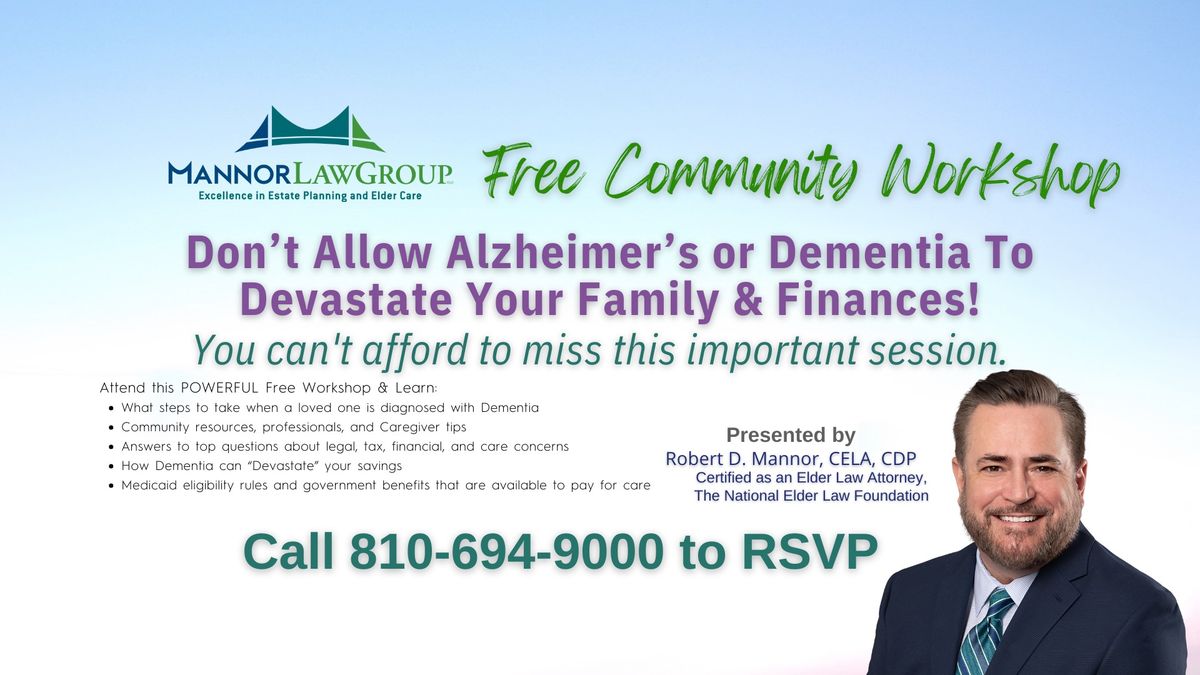 Free Dementia Focused Workshop - Brighton Senior Center