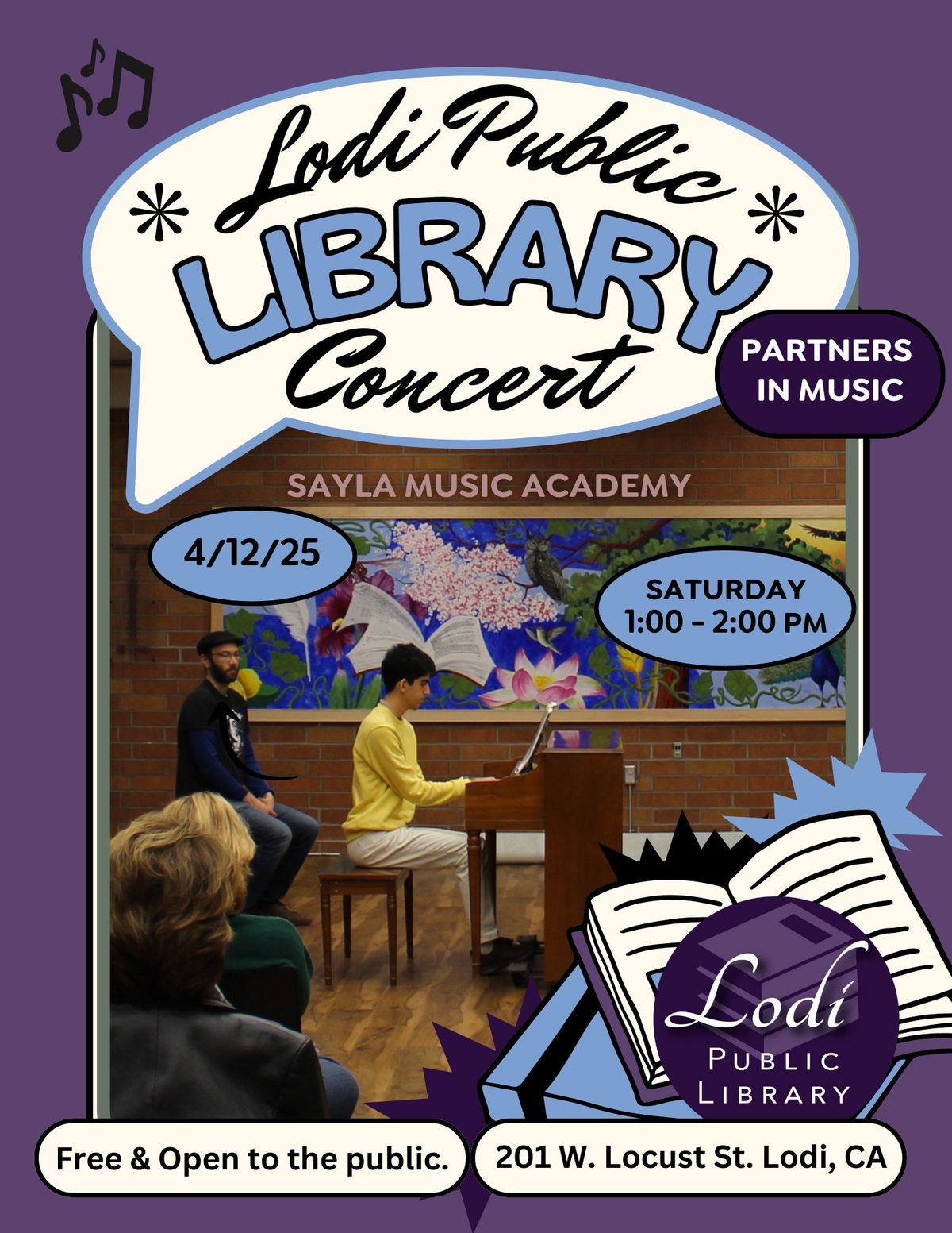 Sayla Music Academy and your Lodi Public Library Concert