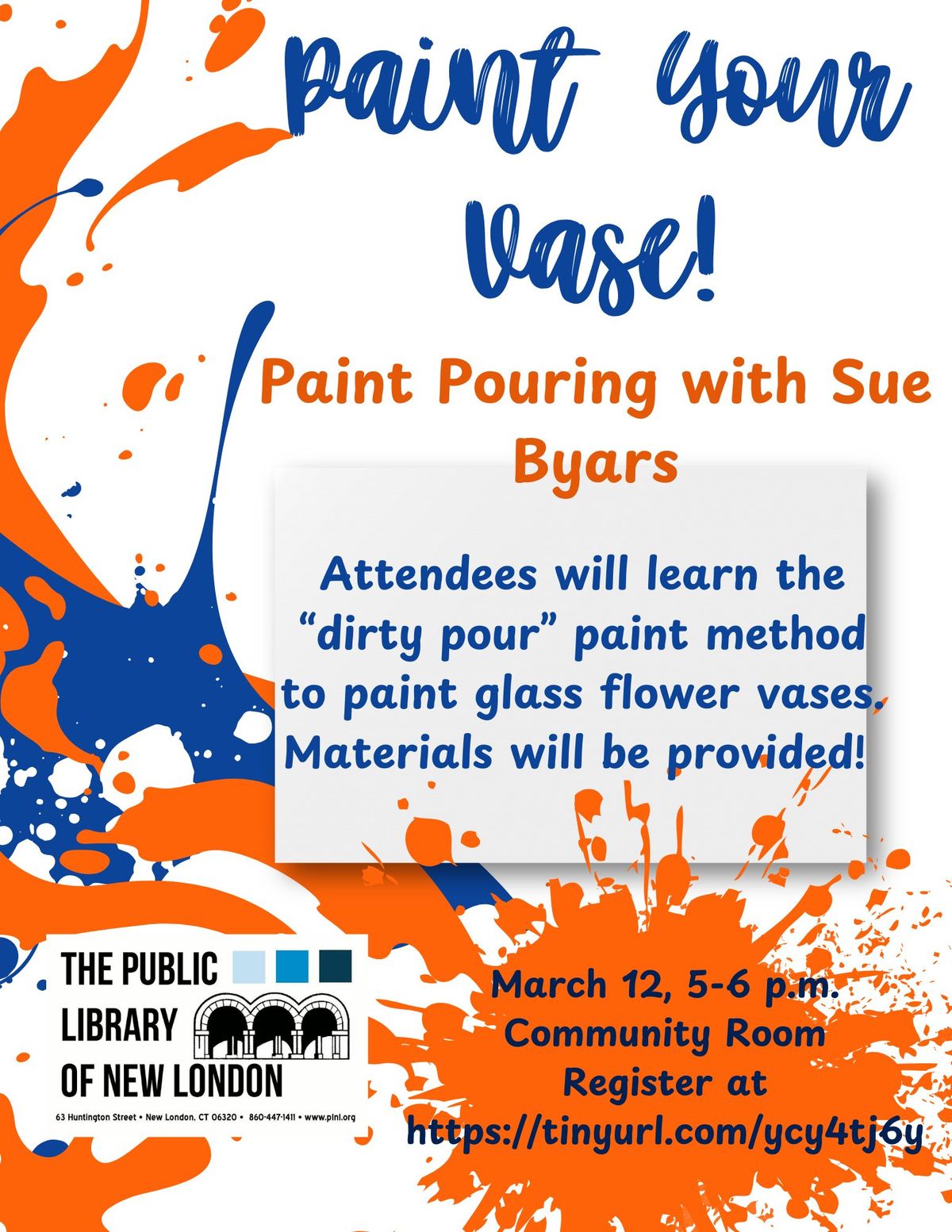 Paint Your Vase: Paint Pouring With Sue Byars