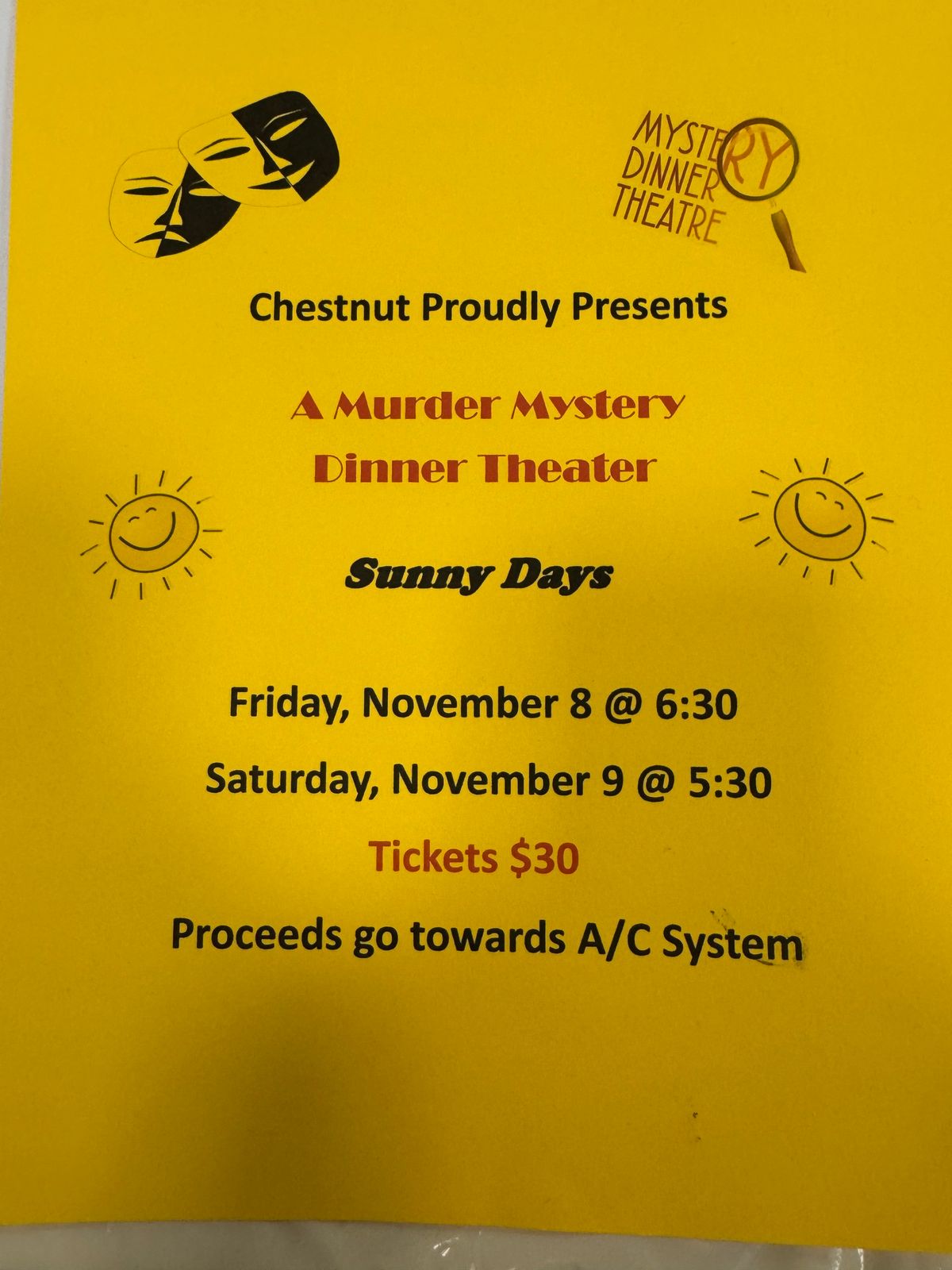 Mystery Dinner Theater: Sunny Days