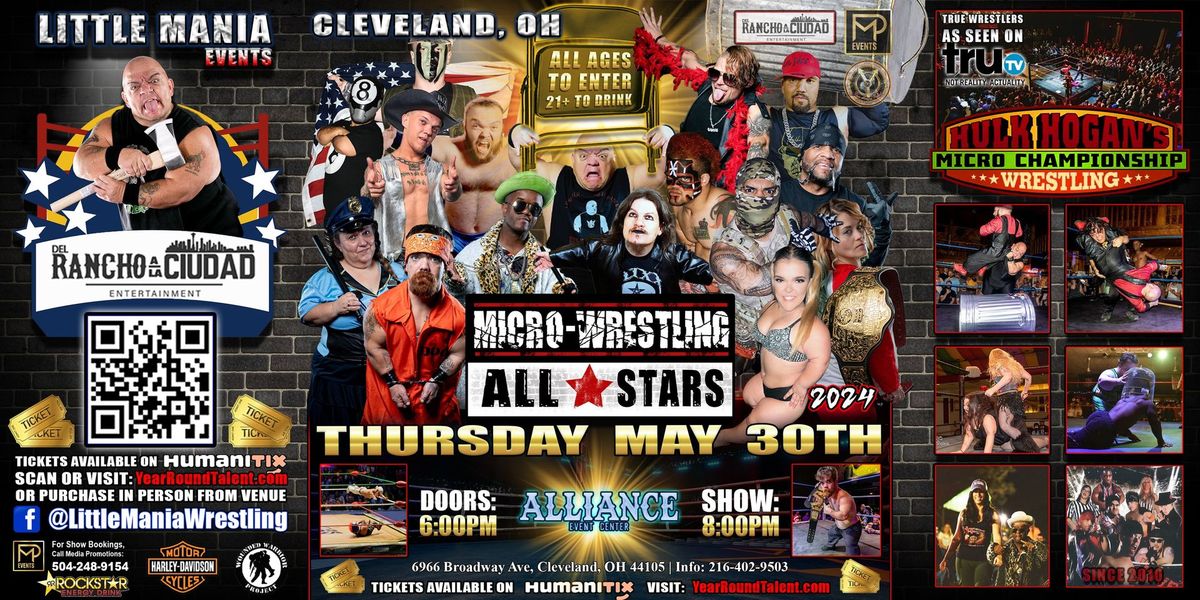 Cleveland, OH - Micro Wrestling All * Stars: Little Mania Rips Through The Ring!