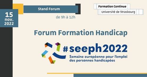 Forum formation handicap, CCI Campus Alsace, Strasbourg, 15 November 2022