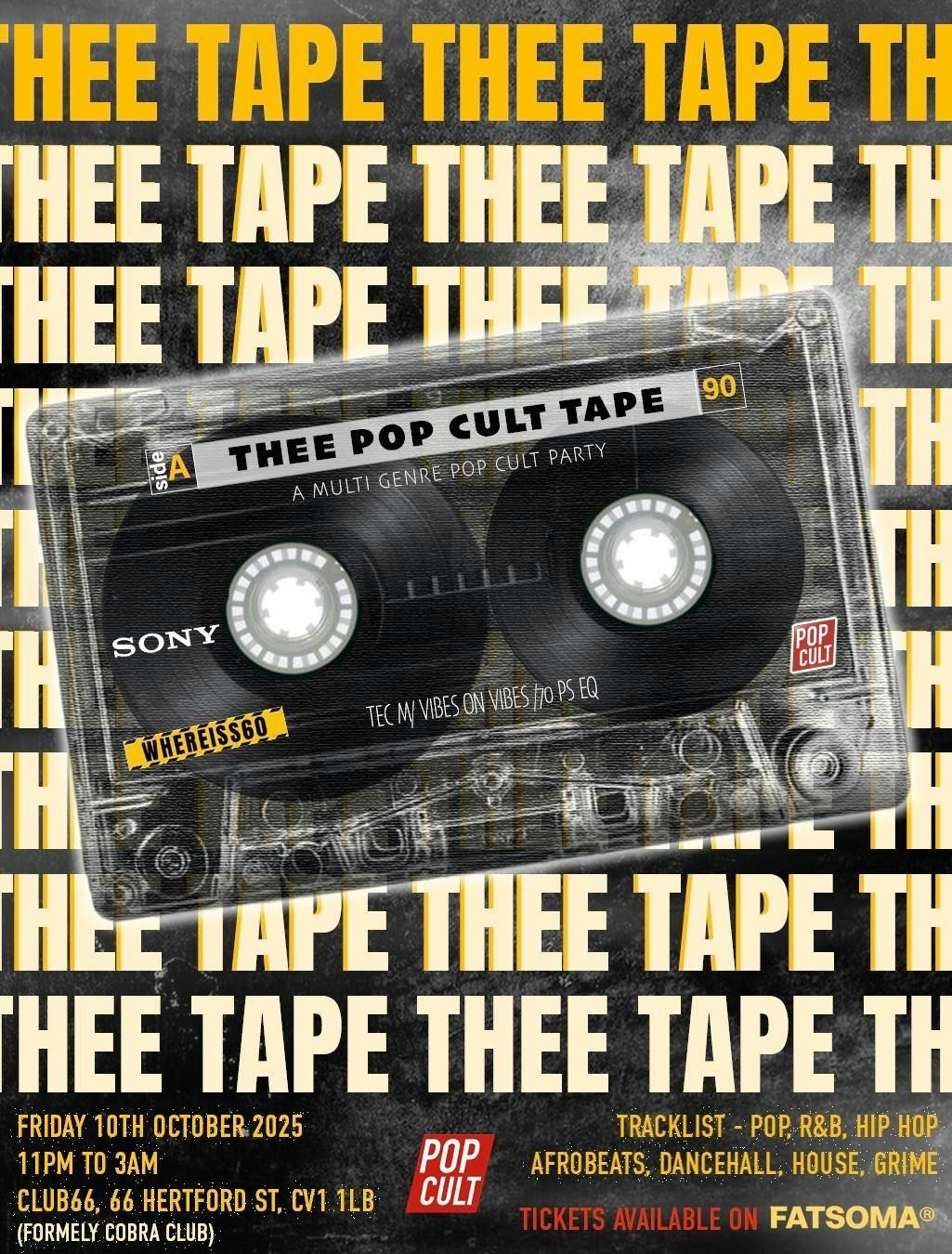 THEE POP CULT TAPE - A MULTI GENRE POP CULT PARTY