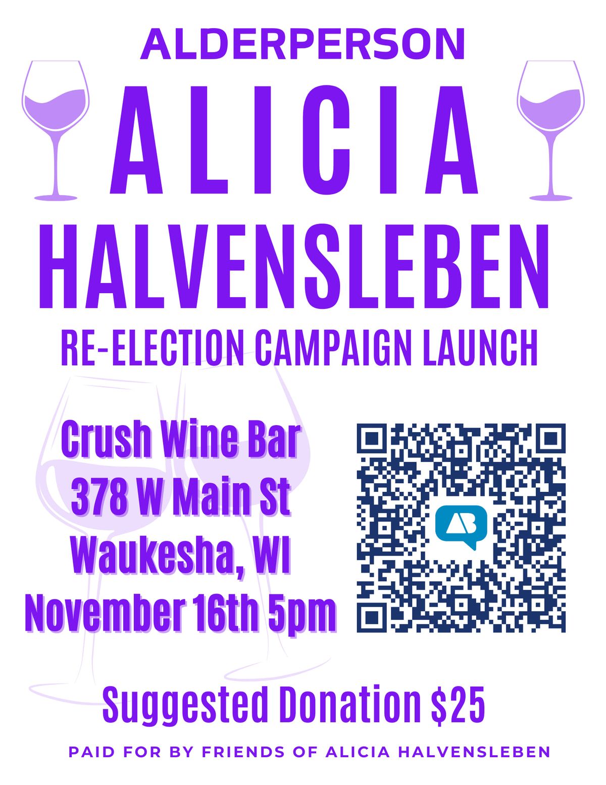 Alicia's Re-Election Campaign Launch