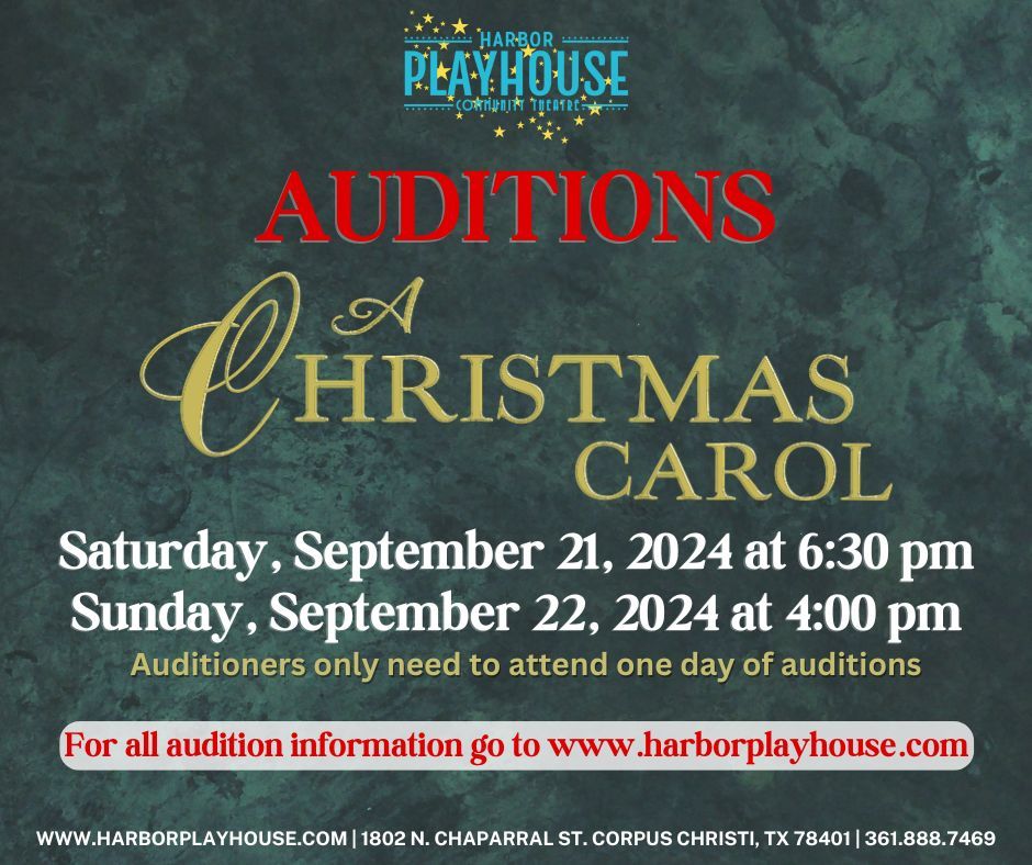 Auditions: "A Christmas Carol, The Musical