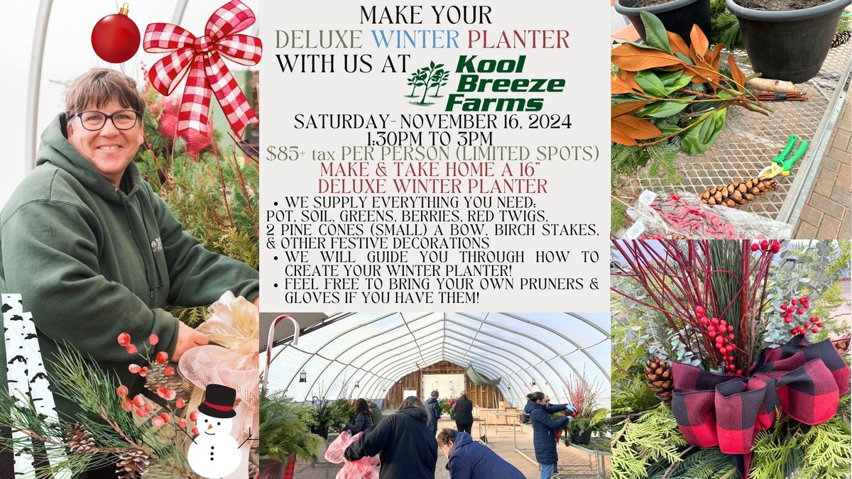 DIY Deluxe Winter Planter Workshop @ Kool Breeze Farms