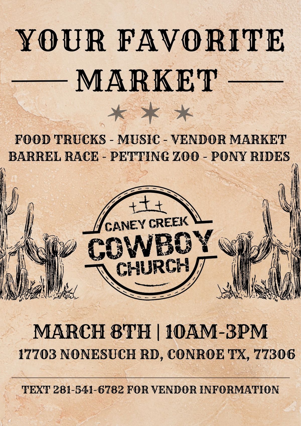 Your Favorite Market at Caney Creek Cowboy Church 