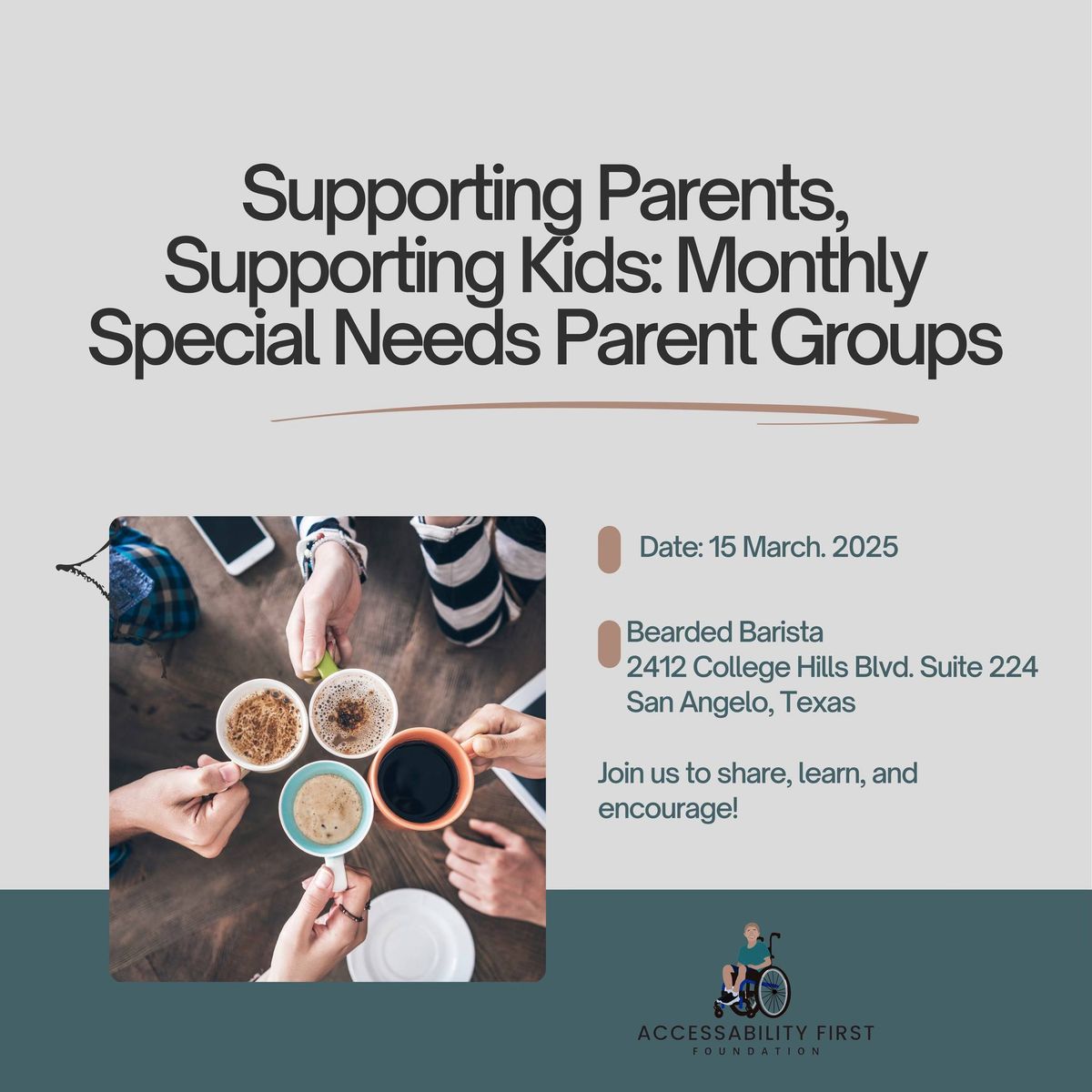 Monthly Support Group for Special Needs Families 