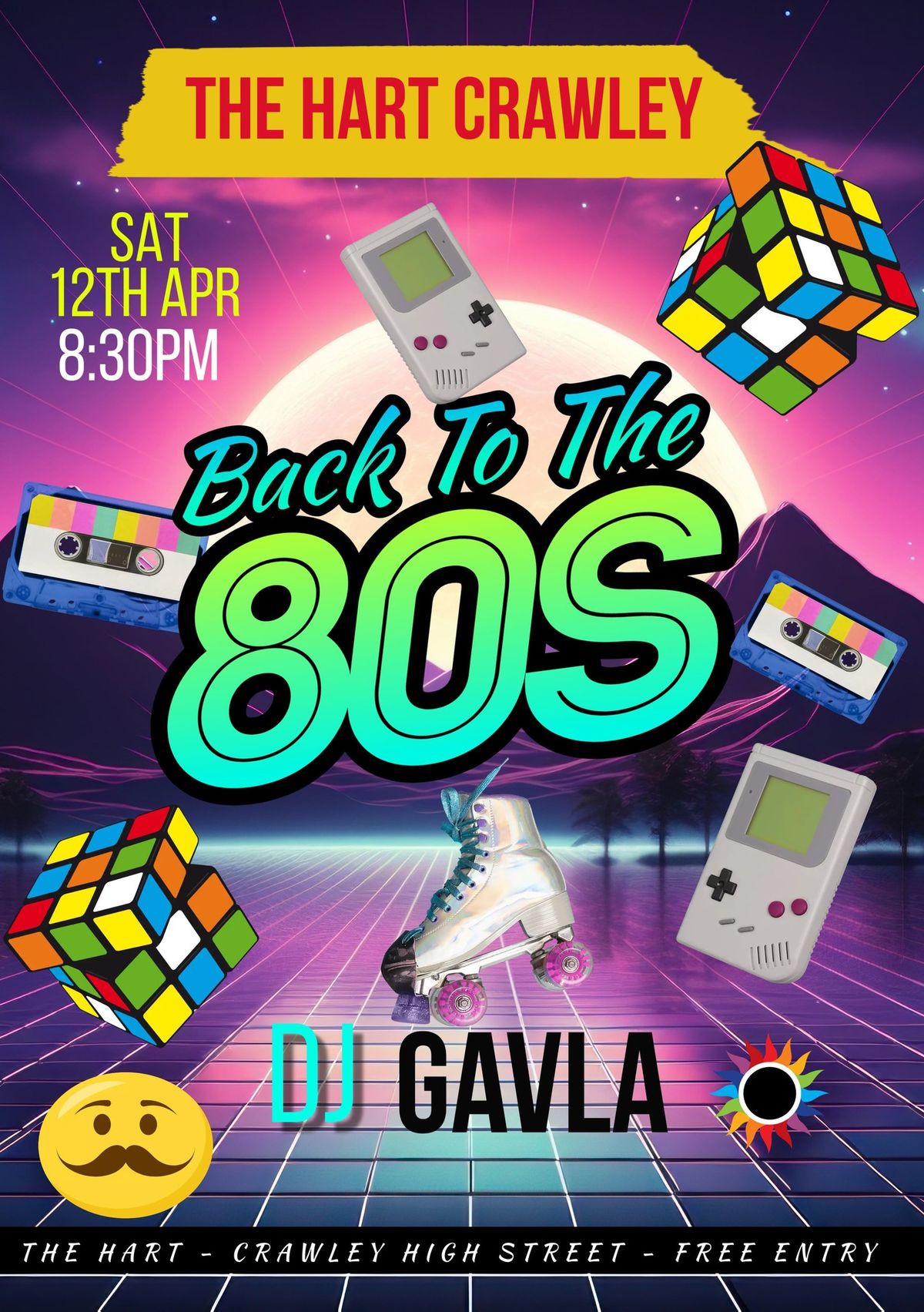 80's night Saturday 12th April,  White Hart- DJ Gavla 