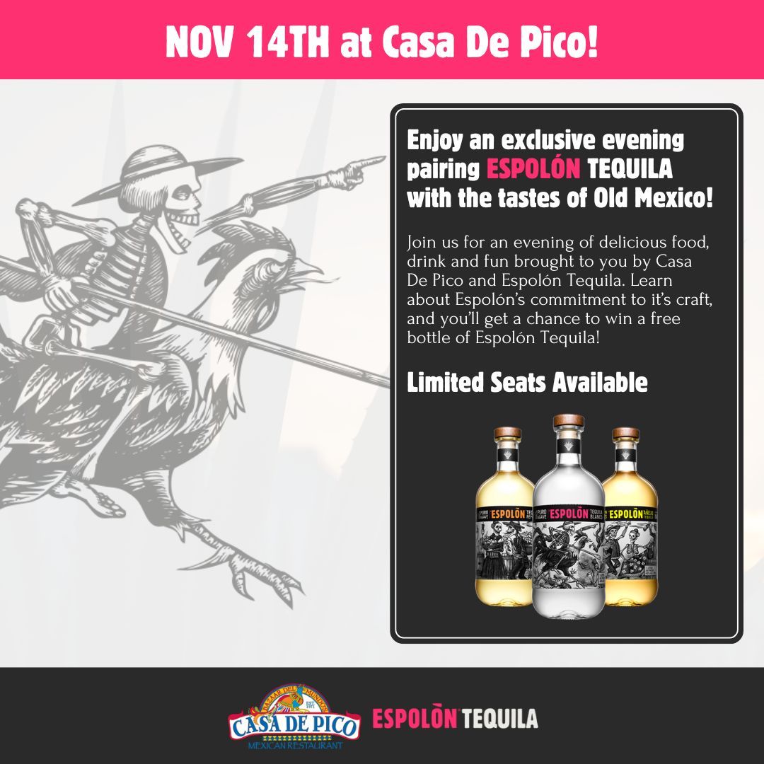 Tequila Tasting Dinner at Casa de Pico