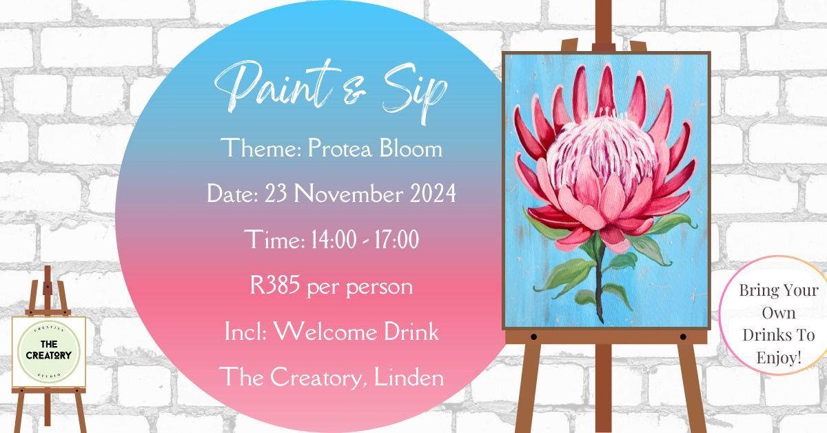 Paint & Sip: Protea Bloom