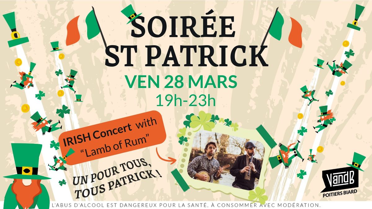 \ud83c\udf40 Soir\u00e9e Saint-Patrick \ud83c\udf40