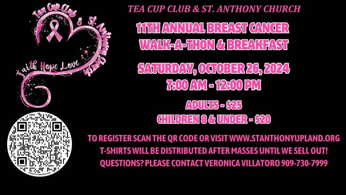 11th Annual Breast Cancer Walk-a-thon & Breakfast