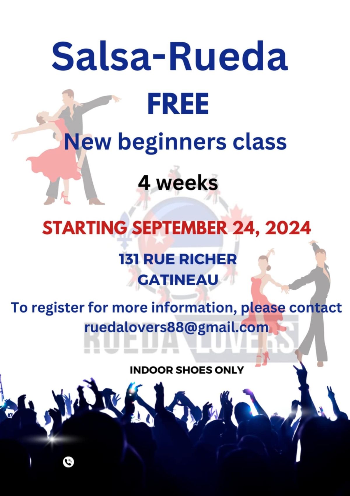 Free beginner Cuban salsa-rueda classes