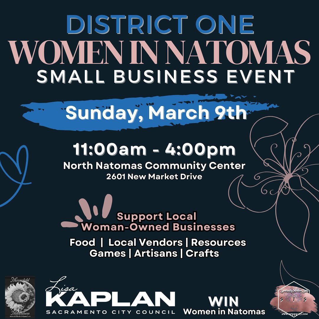 D1 Women in Natomas Small Business Event - March 9th, 