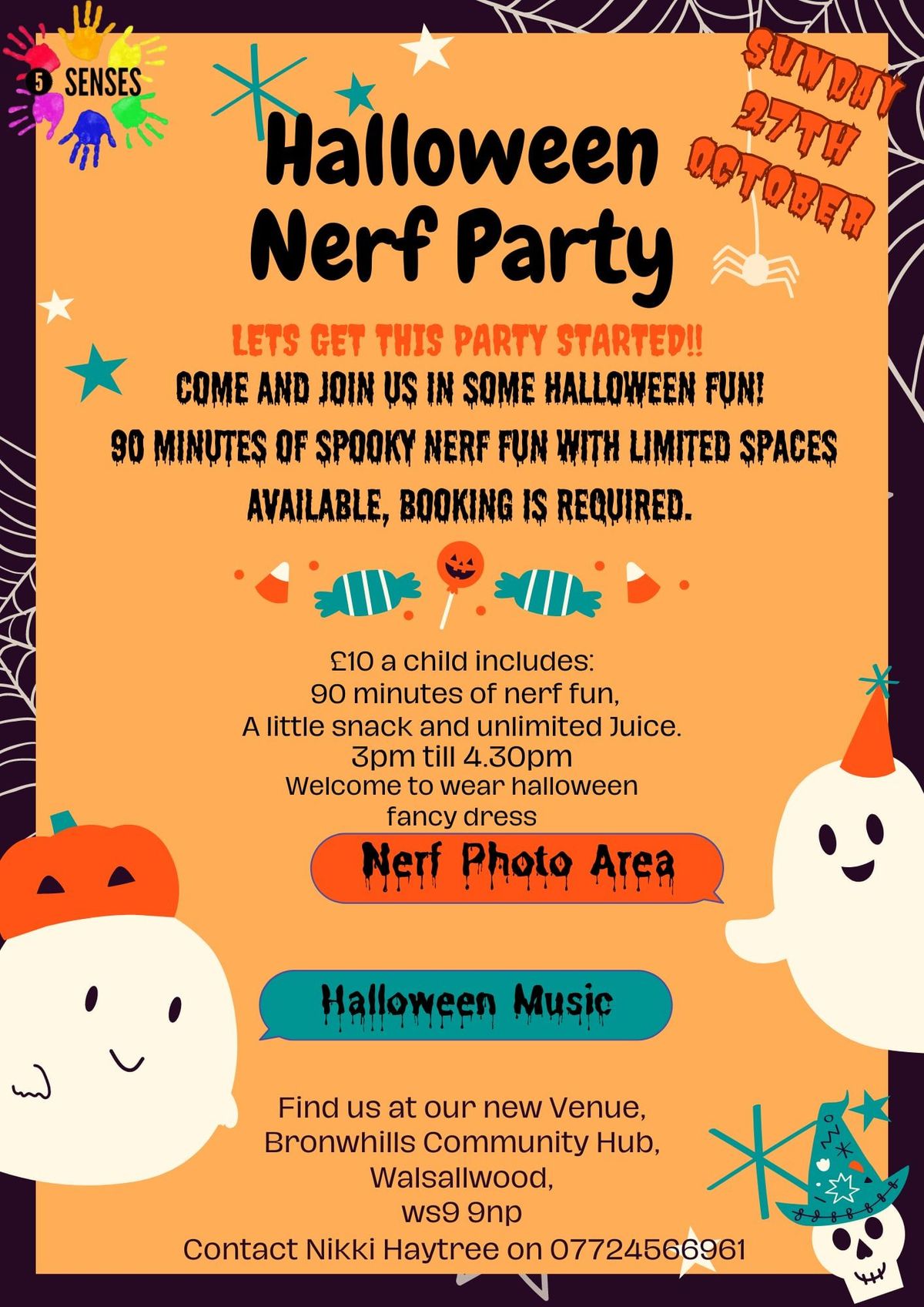 Halloween themed nerf party 