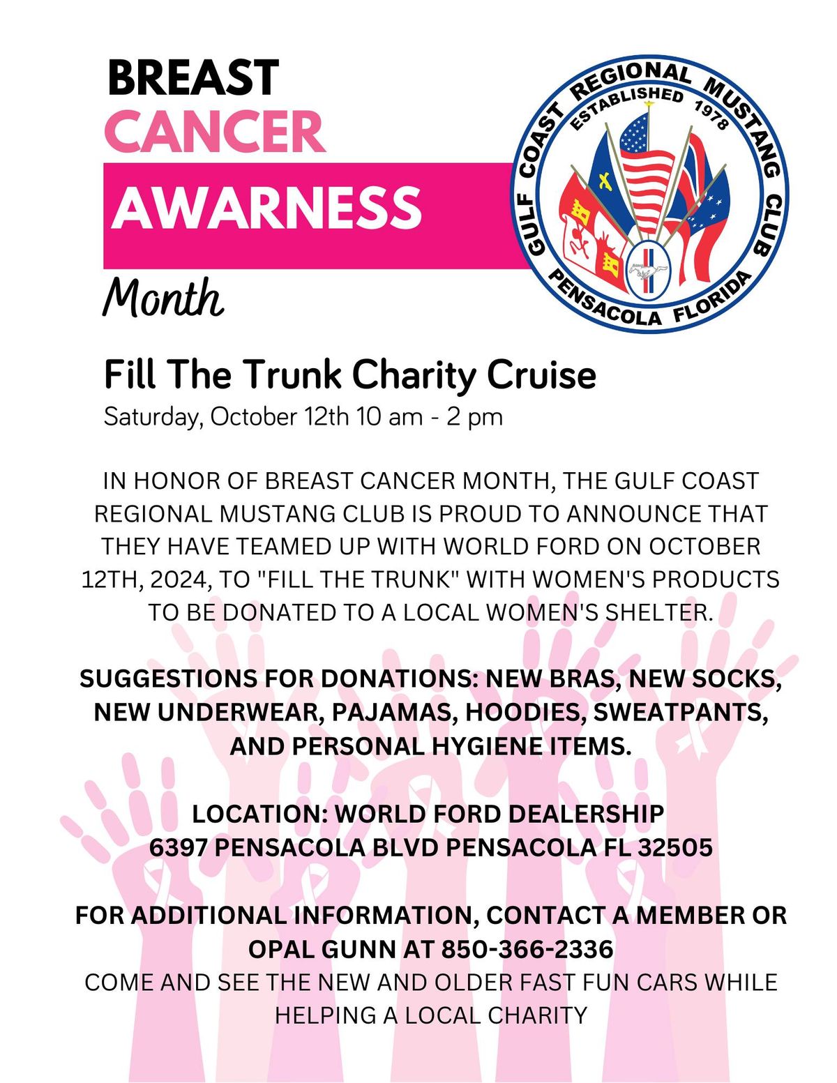 October Fill The Trunk Charity Cruise