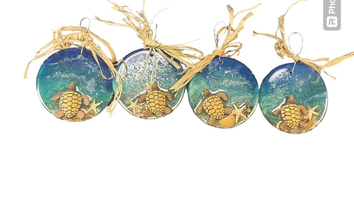 Ocean Resin Pour Ornaments\/Sun Catchers