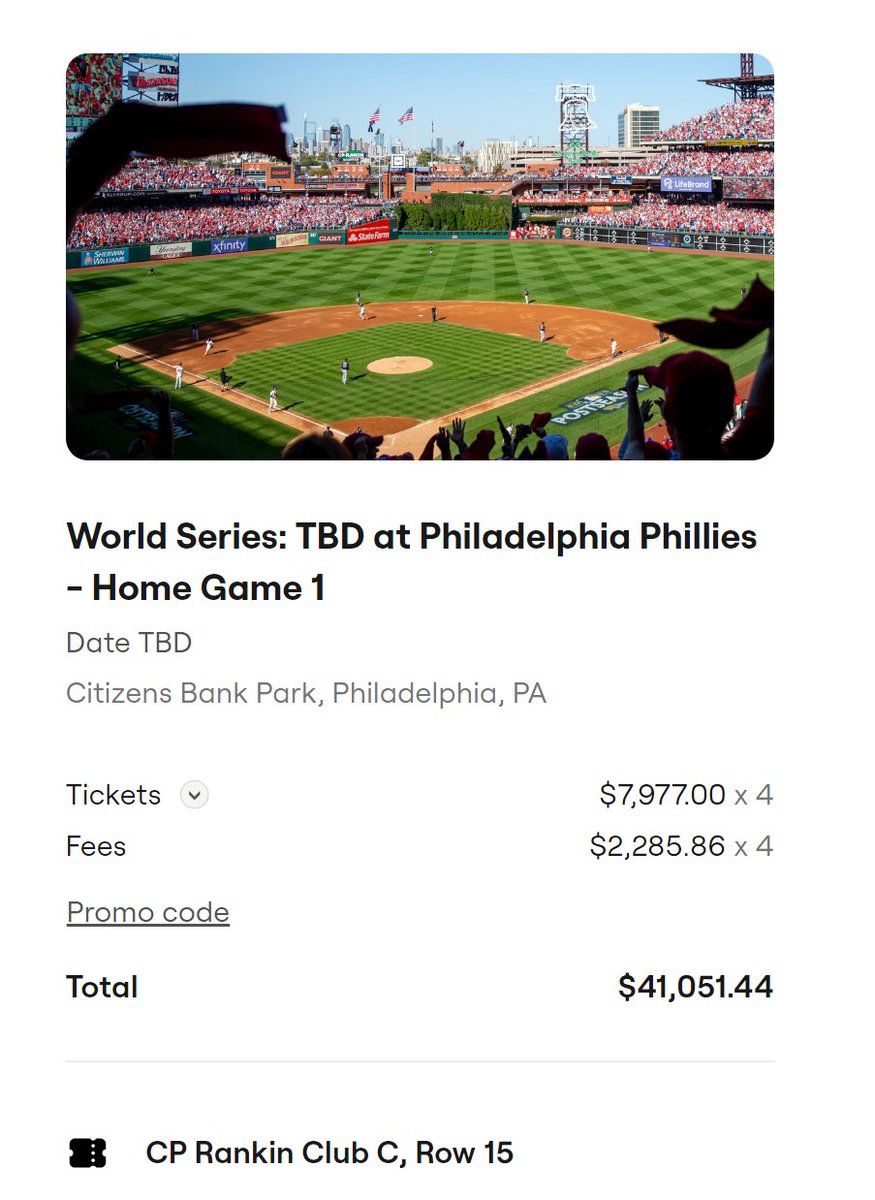 World Series - TBD at Philadelphia Phillies - Home Game 4