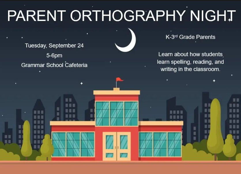 Parent Orthography Night for K-3 Grade Parents