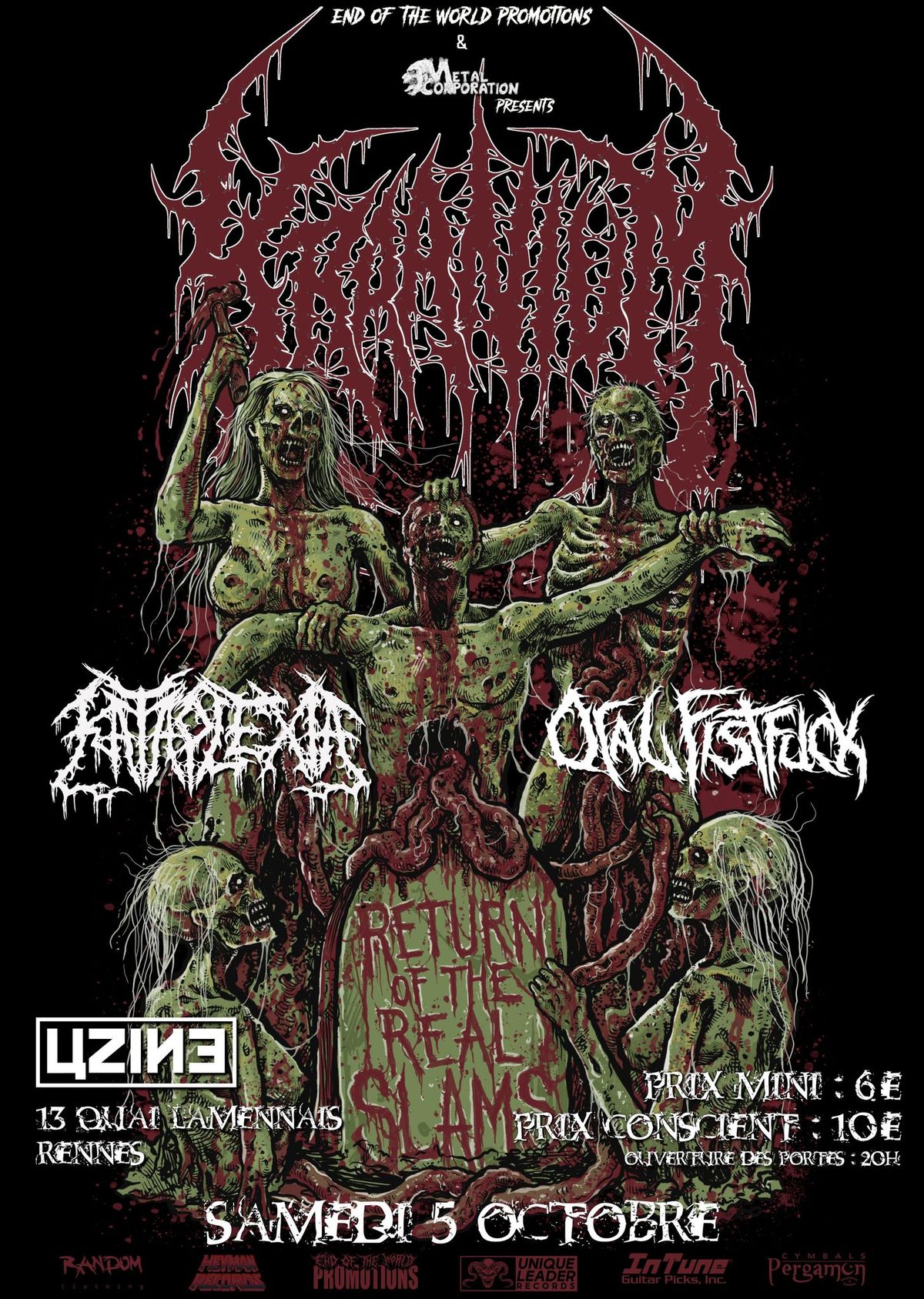 KRAANIUM - KATAPLEXIA - ORAL FISTF*CK @ L'UZINE, RENNES