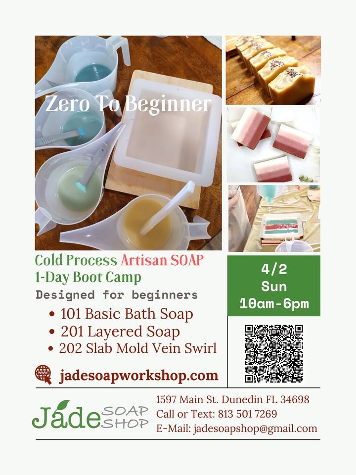 Zero to Beginner - Cold Process Artisan Soap 1-Day Boot Camp (Great for beginners)