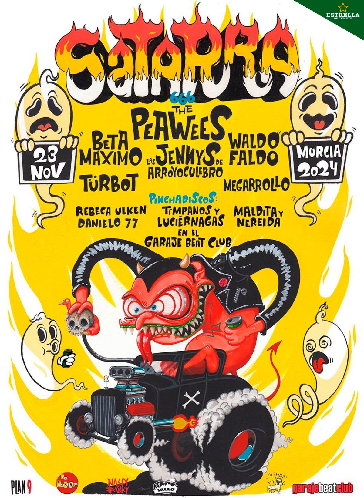 Satarra: THE PEAWEES + LAS JENNYS DE ARROYOCULEBRO + WALDO FALDO +  T\u00dcRB\u00d8T + MEGARROLLO