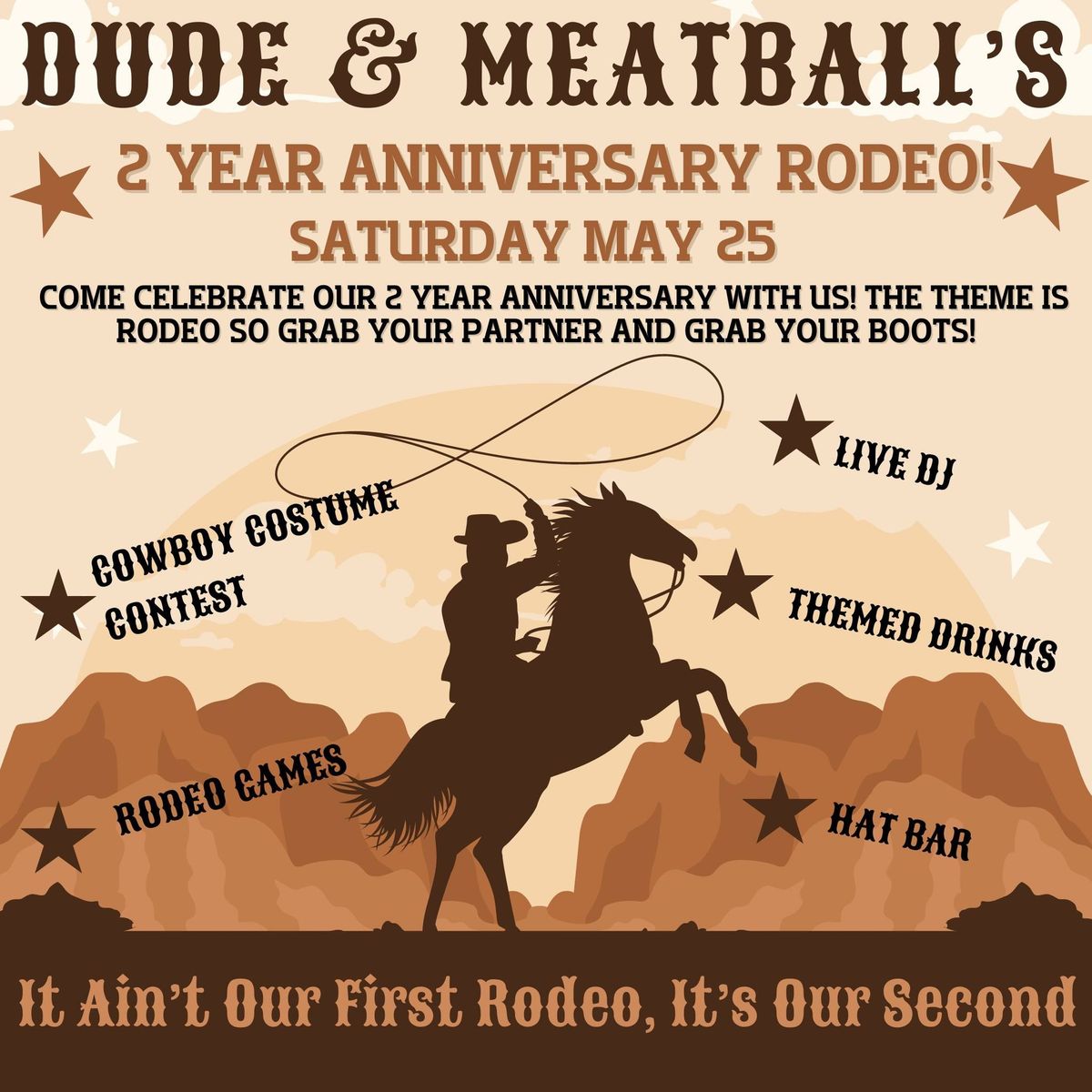 Dude & Meatball\u2019s 2nd Anniversary Party!