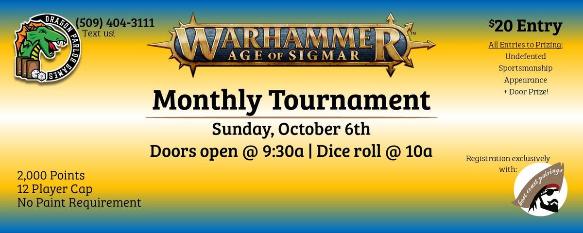 October Monthly AoS Tournament