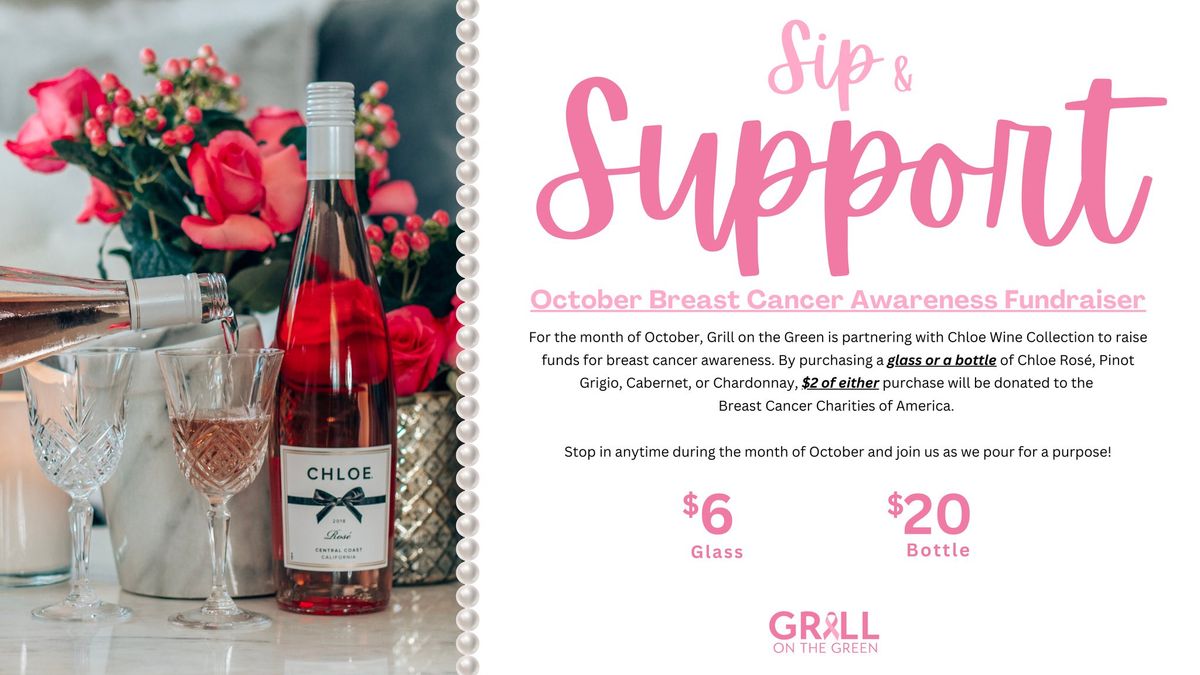 Sip & Support-October Breast Cancer Awareness Fundraiser