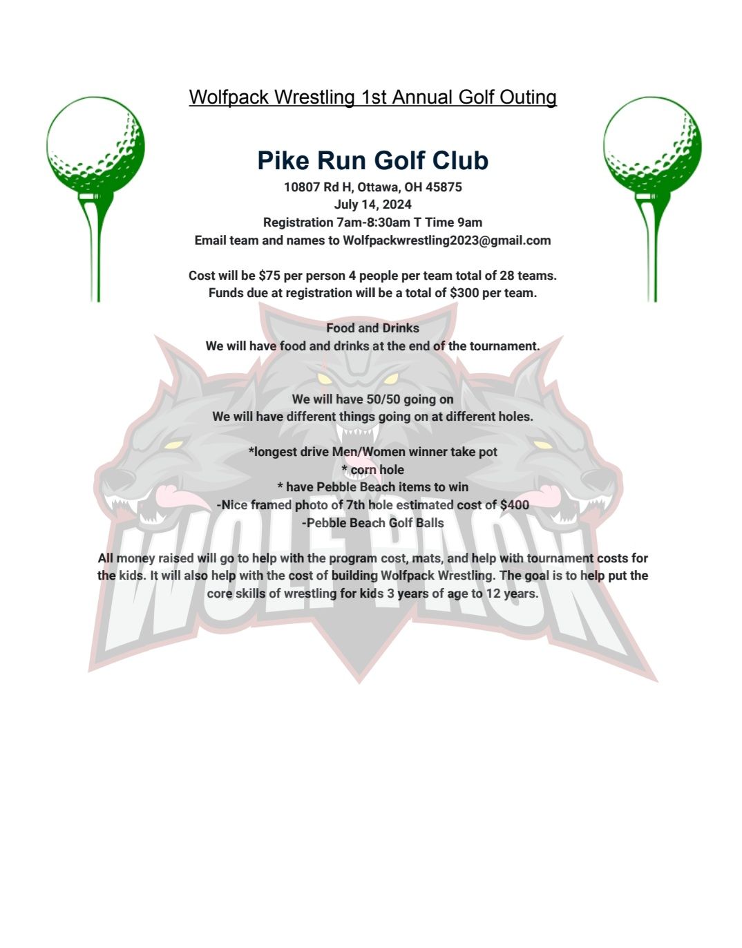 Golf Outing for Wolfpack