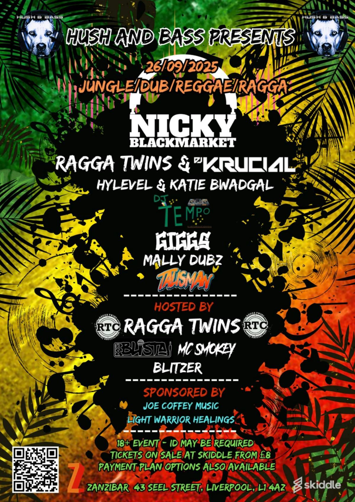 Hush&Bass Presents - Ragga Twins Crew and Nicky Blackmarket