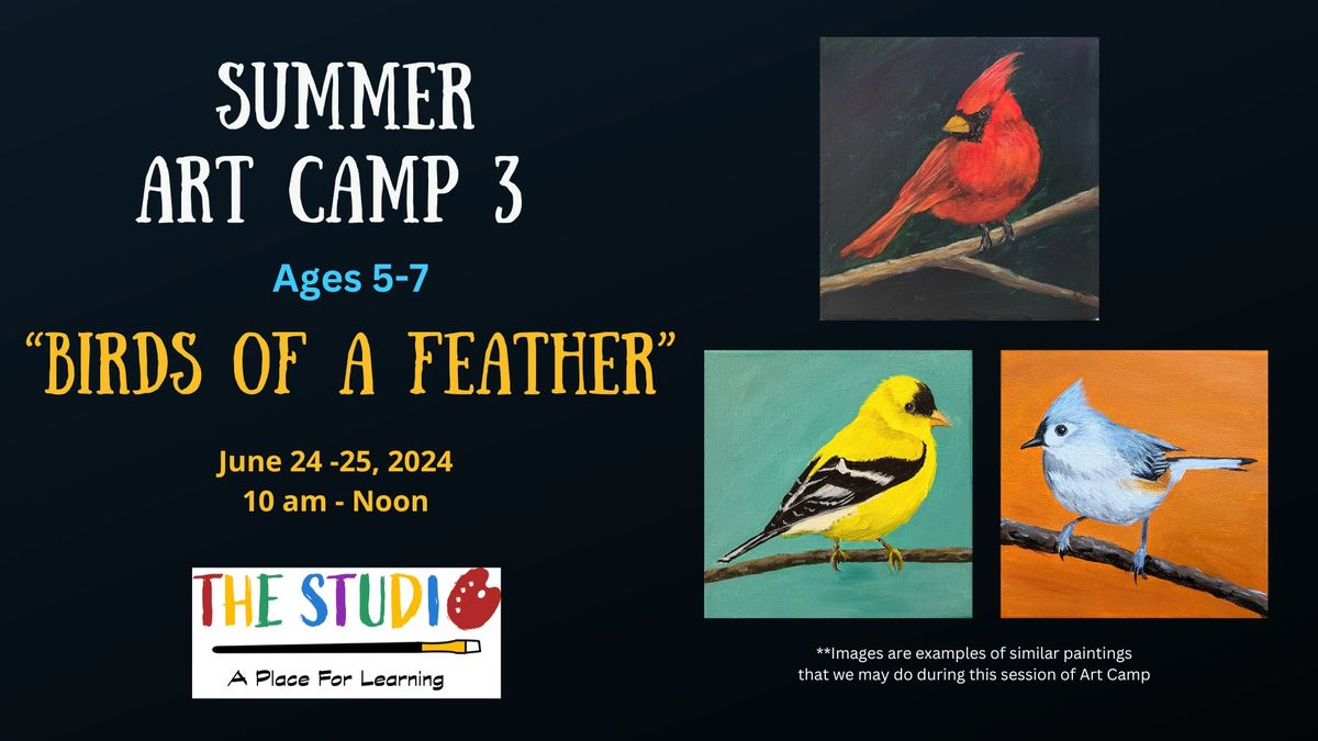 Summer Art Camp #3 - Birds of a Feather (ages 5-7)